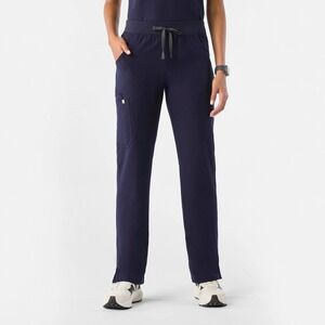 FIGS | Kade Cargo Straight Leg Scrub Pant in Dark Navy Blue